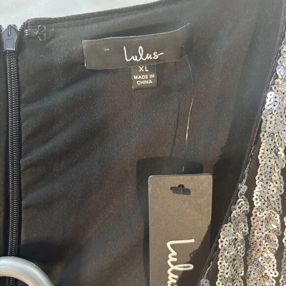 Silver Sequin Long Sleeve Mini Dress With Deep V-Neck Wrap Design & Stretch Wais - Picture 8 of 12